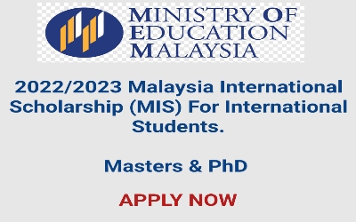 2022/2023 Malaysia International Scholarship (MIS) for International Students