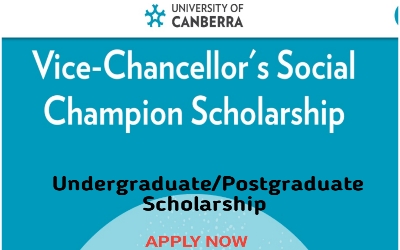 University of Canberra Vice-Chancellor's Social Champion Scholarship for International Students
