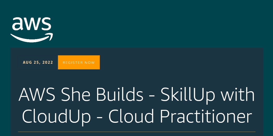 [Apply Now] AWS SheBuilds SkillUp with CloudUp Program OpportunityCrib