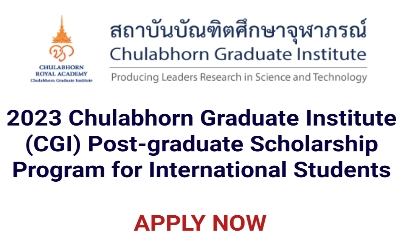 2023 Chulabhorn Graduate Institute Postgraduate Scholarship Program