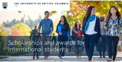 2023 University of British Colombia International Undergraduate Scholarship