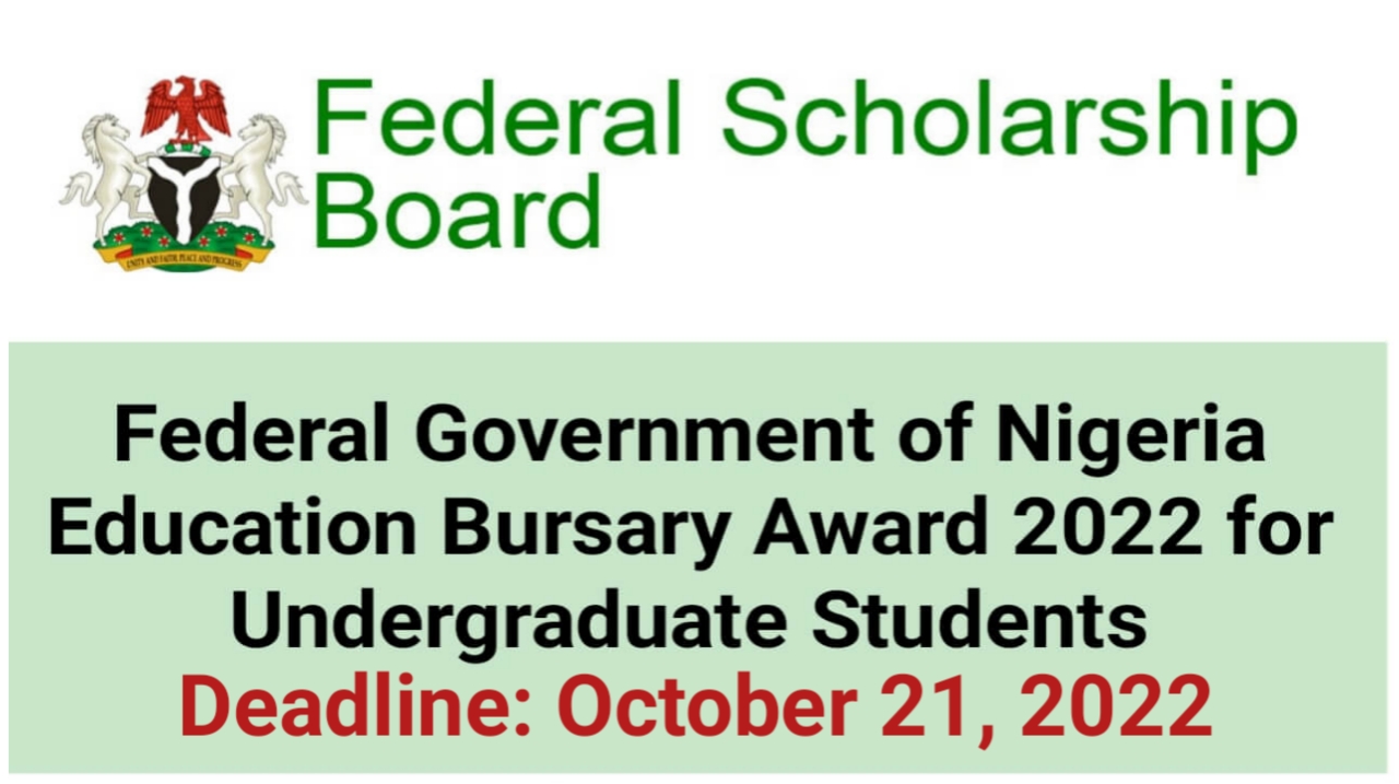 Federal Government of Nigeria Education Bursary Award 2022 for Undergraduate Students