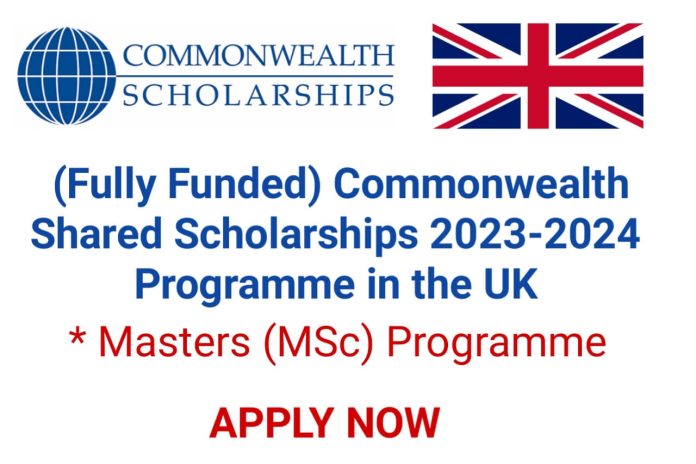 Commonwealth Shared Scholarships 2023-2024 Programme for Masters Students (Fully Funded)